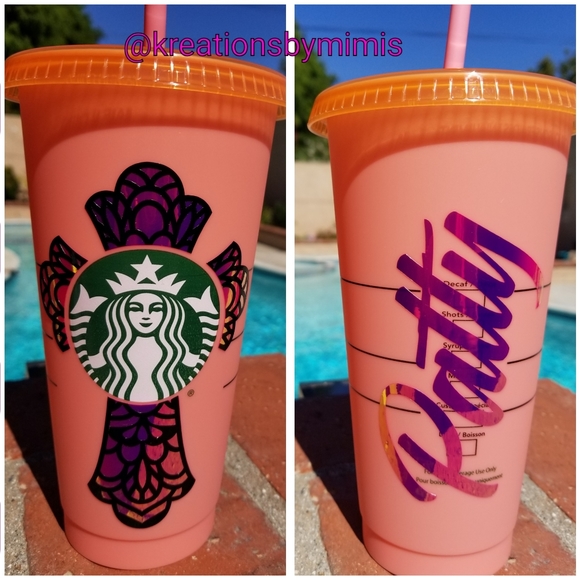 Other - Custom Starbuck color changing cup W/design & name Other - Custom Starbuck color changing cup W/design & name